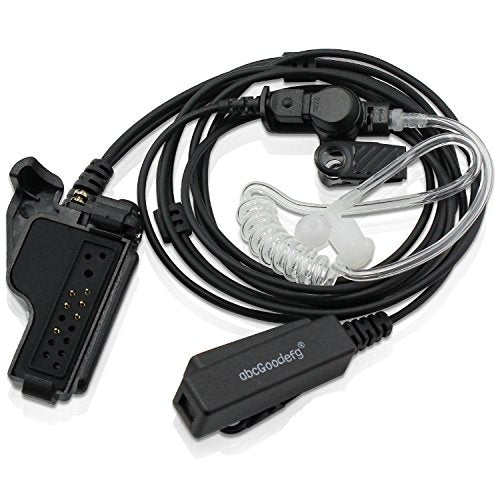 Abc Goodefg 3'2 Wire Surveillance Earpiece Headset Mic For Motorola Radios Ht1000, Jt1000, Mt2000, Gp