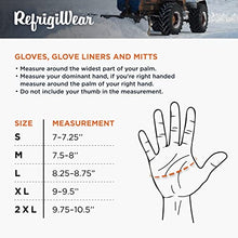 Load image into Gallery viewer, RefrigiWear Sherpa Lined Three Finger Split Cowhide Leather Mitten Gloves (Gold, Large)
