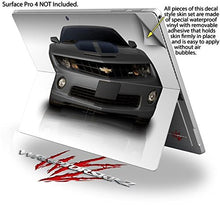 Load image into Gallery viewer, 2010 Chevy Camaro Cyber Gray - Black Stripes - Decal Style Vinyl Skin fits Microsoft Surface Pro 4 (Surface NOT Included)
