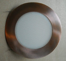 Load image into Gallery viewer, 6&quot; Inch Recessed Can Light COPPER Shower Trim with Milky Frosted Lens Fits HALO JUNO ELCO
