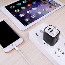 Load image into Gallery viewer, Black USB Wall Charger, Ailkin Fast Wall Plug, Travel Charger Home Power Block Charging Cube for iPhone 14/13/12/11 Pro Max/X/8/7/7 Plus/6s/6s Plus, iPad Pro/Air 2, Samsung S22/A13/A12/S9/S8 Box Brick
