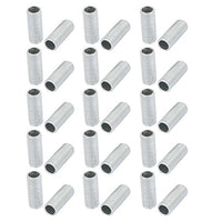 uxcell 30Pcs M10 Full Threaded Lamp Nipple Straight Pass-Through Pipe Connector 25mm Length