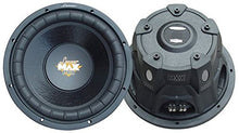 Load image into Gallery viewer, Lanzar 10in Car Subwoofer Speaker - Black Non-Pressed Paper Cone, Stamped Steel Basket, Dual 4 Ohm Impedance, 1200 Watt Power and Foam Edge Suspension for Vehicle Audio Stereo Sound System - MAXP104D

