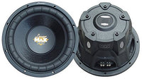 Lanzar 10in Car Subwoofer Speaker - Black Non-Pressed Paper Cone, Stamped Steel Basket, Dual 4 Ohm Impedance, 1200 Watt Power and Foam Edge Suspension for Vehicle Audio Stereo Sound System - MAXP104D