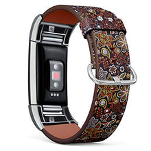 Load image into Gallery viewer, Replacement Leather Strap Printing Wristbands Compatible with Fitbit Charge 2 - Abstract Butterfly Floral Pattern
