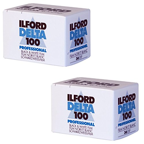 Ilford 1780624 Delta 100 Professional Black-and-White Film, ISO 100, 35mm 36-Exposure (2 Pack)