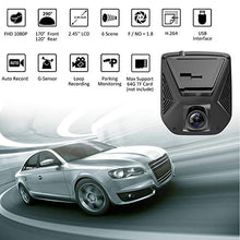 Load image into Gallery viewer, Polarlander Dual Lens FHD 1080P Car DVR Novatek 96658 LCD Screen Car Video Recorder Dash Cam with Rear Camera
