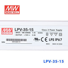 Load image into Gallery viewer, MeanWell LPV-35-15 Power Supply - 35W 15V - IP67
