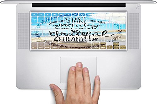 Trendy Accessories Inspirational Life Quote Seaside Design Pattern Print Macbook Keyboard Decals (Fits 11 inch Air)
