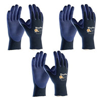 Elite MaxiFlex 34-274 Ultra Light Weight Glove with Nitrile Coated Grip on Palm and Fingers, (Sizes S-XL), Small, 3 Piece