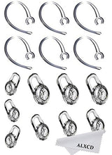 Load image into Gallery viewer, ALXCD Earbud Gel &amp; Ear Hook for Plantronics, ALXCD 9 Pcs (Small/Medium/Large) Clear Replacement Eargel &amp; 6 Pcs Clear Ear Hook, Fit for Plantronics M155 M165 M1100 M100 M55 M28 M25 Voyager Edge (6+9)
