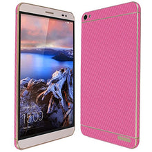 Load image into Gallery viewer, Skinomi Pink Carbon Fiber Full Body Skin Compatible with Huawei Mediapad X2 (Full Coverage) TechSkin with Anti-Bubble Clear Film Screen Protector
