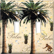 Load image into Gallery viewer, Art Plates - Palm Tree Switch Plate - Triple Rocker
