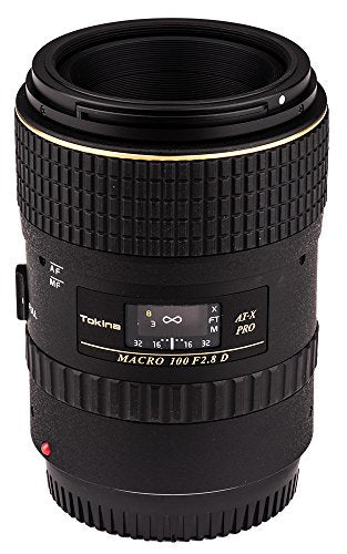 Tokina ATXAFM100PROC 100mm f/2.8 Pro D Macro Autofocus Lens for Canon EOS, Black