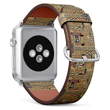 Load image into Gallery viewer, Compatible with Apple Watch (42/44 mm) Series 5, 4, 3, 2, 1 // Leather Replacement Bracelet Strap Wristband + Adapters // Grunge Barber Shop Elements
