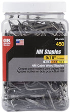 Load image into Gallery viewer, Gardner Bender MS-450J Metal Cable Staple, Contractor Pack, 9/16 Inch, Secures: Romex Wire &amp; (NM) Non-Metalic Cable, 450 Pk.
