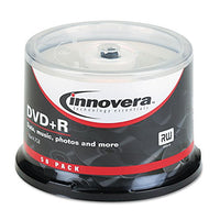 INNOVERA 46851 DVD+R Discs, 4.7GB, 16x, Spindle, Silver, 50/Pack