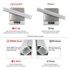 Load image into Gallery viewer, LightingWill 5-Pack V-Shape LED Aluminum Channel 3.3ft/1M Anodized Black Corner Flush Mount for &lt;12mm Width SMD3528 5050 LED Strips with Oyster White Cover, End Caps and Mounting Clips V01B5
