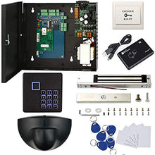 Load image into Gallery viewer, TCP/IP Single Door Security Access Control System with 600lbs Electric Magnetic Lock Exit Motion Sensor 110V-240V Power Supply Box FRID Keypad Reader
