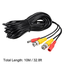 Load image into Gallery viewer, uxcell 10M Black BNC-DC Video Power Cable Wire for Security Camera CCTV DVR Surveillance System Play
