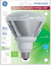 Load image into Gallery viewer, GE 47483-3 26-Watt (90-Watt equivalent) Energy Smart Outdoor Floodlight 6 Year Life PAR38 Light Bulb 3-Pack
