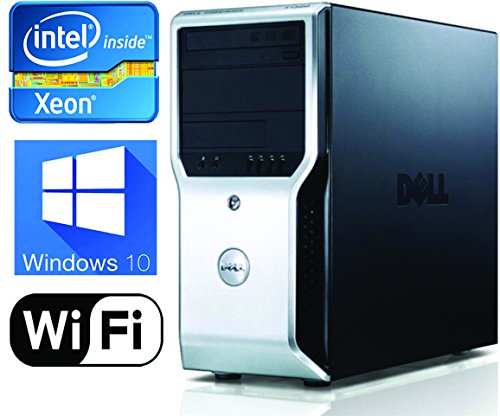 Dell Precision T1600 Workstation Desktop Computer - Intel Core Xeon E3-1245 Quad Core Upto 3.7GHz - 1TB HD, 8GB RAM DDR3, WiFi, Windows 10 Pro, DVD-RW, (Renewed)