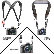 Load image into Gallery viewer, USA Gear Camera Strap Adapter Connectors Camera System, Camera Harness Strap to Camera Neck Strap, Large Male to Small Female Adapter, Set of Two
