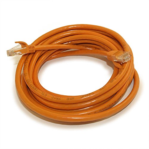 My Cable Mart 14 ft Network Patch Cord, CAT6 Stranded, Gold Plated, Orange