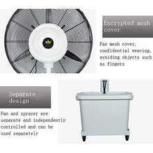 Load image into Gallery viewer, Spray Refrigeration Industrial Fan Floor Water Mist Fan Spray Fan Air Cooler Air Cooling Fan Air Humidifier (Color : Blue, Size : 26&quot; Fan Blade Diameter 65cm)
