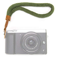 LXH Adjustable Universal Comfort Padding Security Cotton Camera Wrist Strap Hand Strap for DSLR/SLR Cannon Leica Nikon Fuji Olympus Lumix Sony (Green)