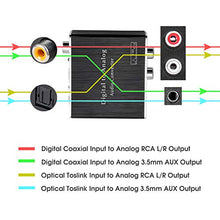 Load image into Gallery viewer, Digital To Analog Audio Converter, Roofull 192 Khz Dac Digital Coaxial And Optical (Toslink/Spdif) To
