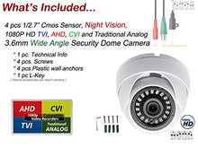 Load image into Gallery viewer, Evertech 4pcs 1080p HD-CCTV AHD/CVI/TVI/960H Dome Security Camera Day Night Vision Waterproof Outdoor/Indoor Wide Angle 3.6mm Lens Surveillance Camera

