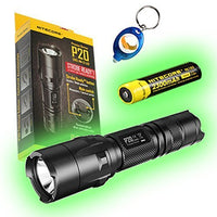 Nitecore P20 Strobe Ready LED Flashlight - 800 Lumens w/A&A Keychain Light (P20 + NL183 + Keychain Light)