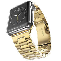 Mobile Advance Metal Link Band Stainless Bracelet for Apple Watch Series 5/4/3/2/1 (Gold, 38MM/40MM)