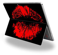 Big Kiss Lips Red on Black - Decal Style Vinyl Skin fits Microsoft Surface Pro 4 (Surface NOT Included)
