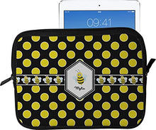 Load image into Gallery viewer, Bee &amp; Polka Dots Tablet Case/Sleeve - Large (Personalized)
