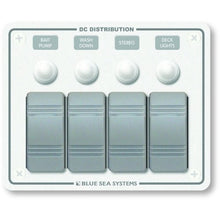 Load image into Gallery viewer, Blue Sea 8272 Water Resistant Panel - 4 Position - White - Horizontal Mount
