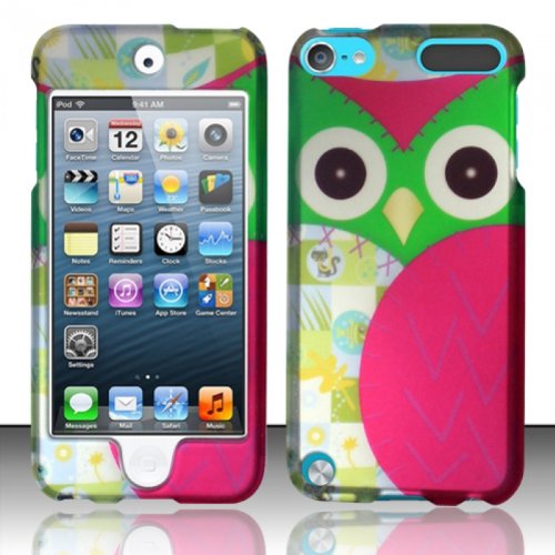 For iPod Touch 5 - Rubberized Design Cover - Owl Design
