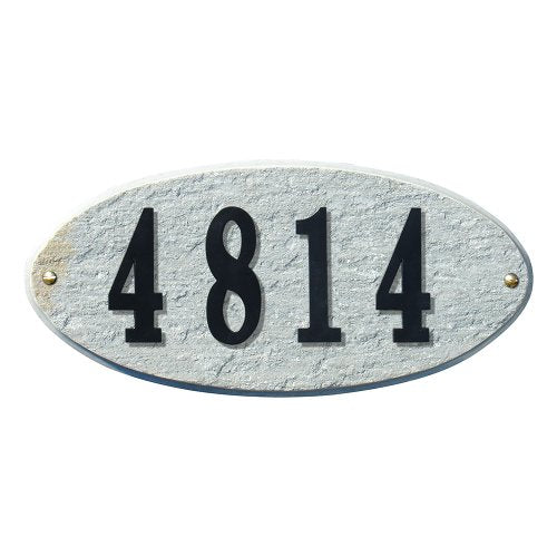 Qualarc Rockport Oval Granite Address Plaque