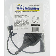 Load image into Gallery viewer, Valley Enterprises Waterproof Speaker Mic for Two-Pin Motorola Two-Way Radios CP, CLS, DPR, RDU, RDX, RM
