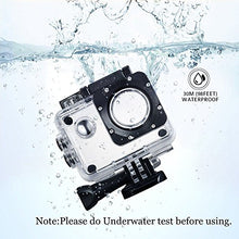 Load image into Gallery viewer, VVHOOY Action Camera Waterproof Protection Housing Case with Float Sponge Compatible for AKASO EK7000/APEMAN/Victure/EKEN H9R/Yuntab/SOOCOO/WeyTy/WiMiUS Q1,Q2/SJ4000 Underwater Sport Action Camera
