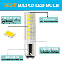 Load image into Gallery viewer, G MGY OLED BA15D LED Bulb, Dimmable BA15D LED Light Bulb, 60W Halogen Bulb Equivalent, 6W, AC120V, Double Contact Bayonet Base (White6000K, 4)
