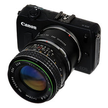 Load image into Gallery viewer, Fotodiox Pro Lens Mount Adapter, Olympus OM Zuiko 35mm Film Lens to EOS M EF-m Camera Body
