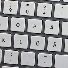Load image into Gallery viewer, Apple NS Swedish/Finnish Non-Transparent Keyboard Labels White Background for Desktop, Laptop and Notebook
