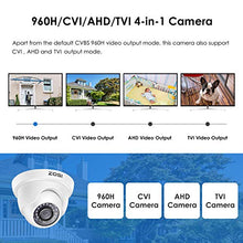 Load image into Gallery viewer, ZOSI 1080P Full HD 4-in-1 TVI/CVI/AHD/CVBS Security Camera 1920TVL Outdoor Indoor Day Night Surveillance CCTV Dome Camera for HD-TVI, AHD, CVI, and CVBS/960H Analog DVR System(White)
