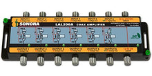 Load image into Gallery viewer, LAL206A-T, (6) Coax Amplifier, Automatic gain, 54 to 2400 MHz, signal level LED&#39;s with Power Supply
