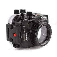 MEIKON 130ft 40m Underwater Waterproof Camera Housings Case for Canon EOS M3 22mm Camera Lens