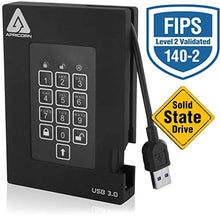 Load image into Gallery viewer, Apricorn 2TB Aegis Fortress FIPS 140-2 Level 2 Validated 256-Bit Encrypted USB 3 External SSD (A25-3PL256-S2000F)
