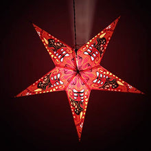 Load image into Gallery viewer, Decorative Hanging Paper Star Lamp Light Latern Christmas Festive Decorative Star Lamp Gift Item
