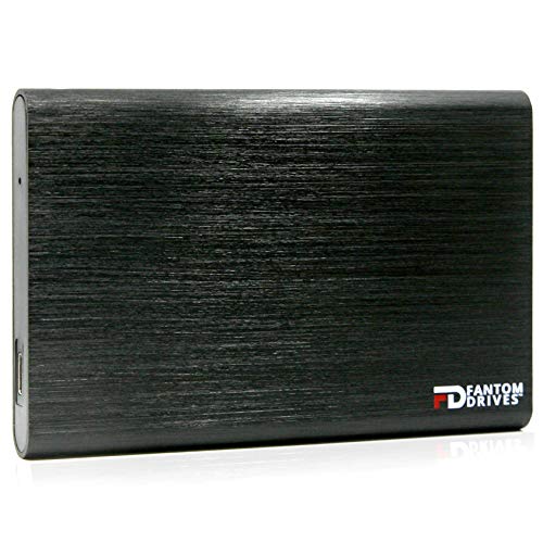 FD 240GB Portable SSD - USB 3.2 Gen 2 Type-C 10Gb/s - Aluminum - Black - SSD for Windows (CSD240B-W) by Fantom Drives
